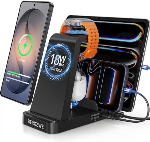 5 in 1 Wireless Charger for Samsung, Fast Charging Station Dock Stand by Unknown