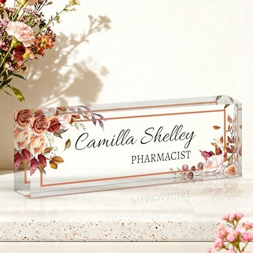 Ship Next Day Custom Name Plate for Desk, Desk Name Plate Personalized by Unknown