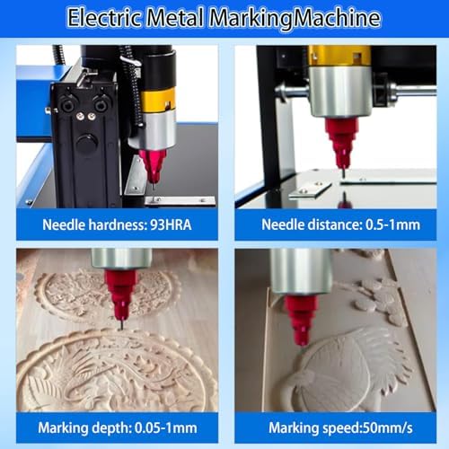400W Electric Metal Marking Machine, Numbers Letter Tag Nameplate Engraver, Desktop Nameplate Tag Marking Tool, for Metal Nameplate Tag Marking 300 * 200mm - Image 6
