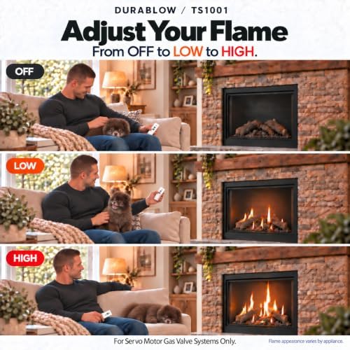 Durablow TS1001 Gas Log/Fireplace On/Off Remote Control Kit for Modulating Variable Flame Servo Motor Gas Valves (Replacement for Sky-MRCK, SR-1001, MRCK) - Image 4