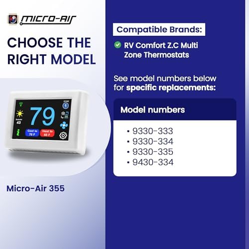 MICRO-AIR EasyTouch Digital RV Thermostat Replacement, 355C White - Image 3