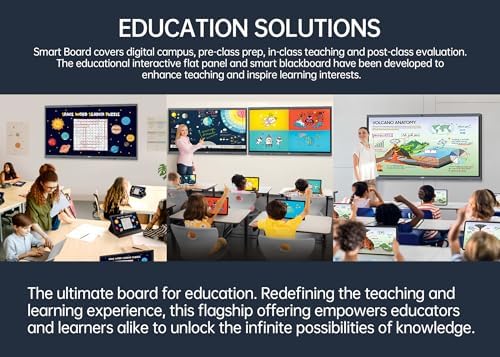 JAV 75" Smart Board Pro Google EDLA Certified 4K UHD Interactive Whiteboard for Classroom Office All-in-One Touchscreen Display with 48MP AI Camera 100W Soundbar Android 14 8+128GB Wall Mount Included - Image 6