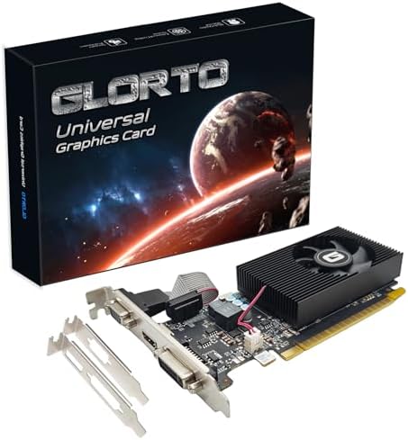 GeForce GT 740 4G DDR3 Low Profile Graphics Card, PCI Express 3.0 x16, HDMI/VGA/DVI, Entry Level GPU for PC, SFF and HTPC, Compatible with Win11 by GLORTO