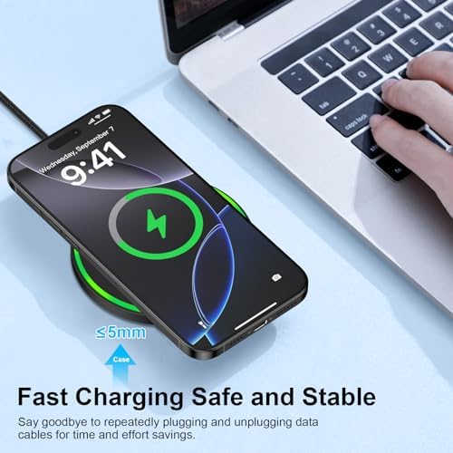 15W Wireless Charger for Motorola Fast Charging Pad for Moto G Power (2025) - Image 4