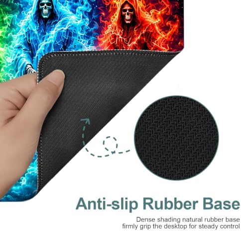 Halloween Killers Extended Gaming Mouse Pad 35.4"x15.7" Large Extended Pad Desk Mat Anti-Slip Rubber Base & Durable Stitched Edges for Gamers Smooth Mouse Pad Writing Surface for Desk Office/Home - Image 4