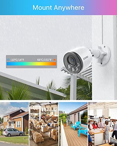 ZOSI 5MP 8CH PoE Home Security Camera System, 8X 4MP Metal Cameras, 2TB HDD - Image 3