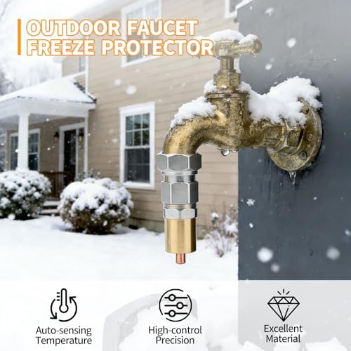 Freeze Protection for Outdoor Faucet - Heavy Duty Outdoor Garden Faucet Valve, Quick Install Water Saver for Lawn, Yard & Farm Faucets(1PCS) - Image 2