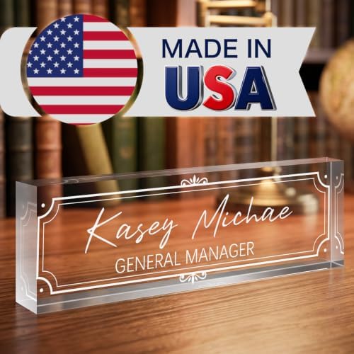 Gowelly Office Engraved Name Plates for Desk |Desk Name Plate Personalized| Custom Employee Appreciation Gifts |Office Gifts for Women, Boss, Employee, Teacher, Manager |Staff Appreciation Gift - Image 3