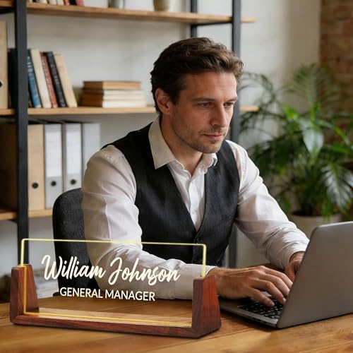 Ship Next Day Custom Name Plate for Desk, Acrylic Office Desk Accessories - Image 5