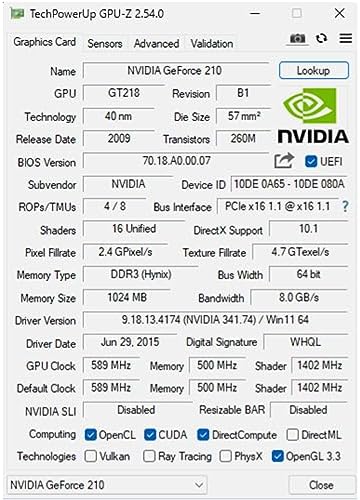 QTHREE GeForce GT 210 Graphics Card,1024 MB DDR3 64 Bit,HDMI,VGA,Low Profile Video Card for PC,GPU,PCI Express 2.0 x16,SFF,Low Power - Image 7