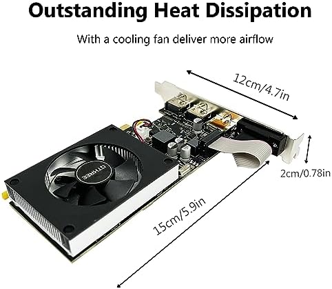 QTHREE GeForce GT 730 4GB Graphics Card,2X HDMI, DP,VGA,DDR3,64 Bit,Low Profile Video Card for PC,Computer GPU,PCI Express X8,SFF,DirectX 12,Support Winows 11 - Image 3