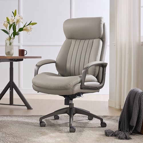 La-Z-Boy High-Back Ergonomic Office Chair, AIR Lumbar Support Leather Chair - Image 2