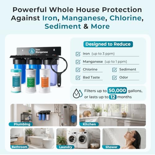 iSpring WGB31BCM Whole House Water Filter System with Clear Filter Housing - Image 2