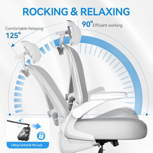 Ergonomic Office Chair, Mesh Home Office Desk Chairs with 3D Headrest - Image 5