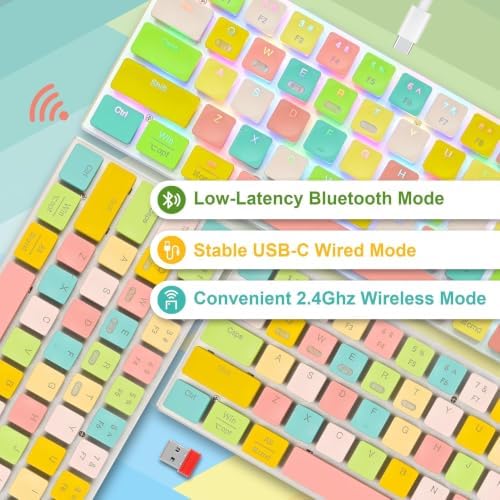 surmen 60% Wireless Mechanical Gaming Keyboard Ultra Thin Low Profile - Image 2