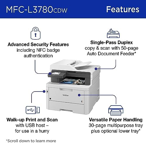 Brother MFC-L3780CDW Wireless Digital Color All-in-One Printer - Image 3