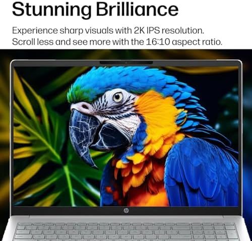 HP Omnibook 16" 2K Touchscreen Business Laptop, AMD Ryzen 5, 8GB DDR5 RAM, 512GB SSD, Win11 Pro, All-Day Battery Life, Copilot AI, WiFi 6, Fatcayes Accessory, Glacier Silver - Image 3