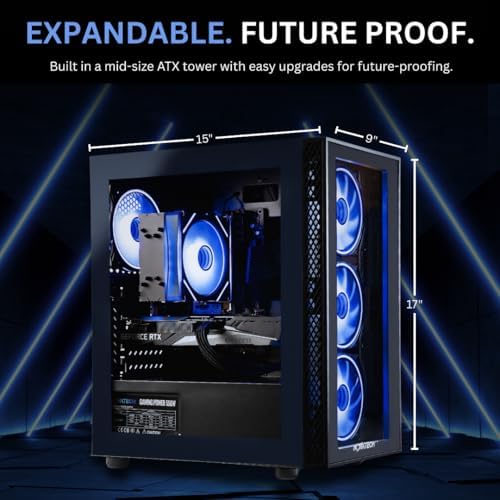 NOVATECH Phantom - Prebuilt Gaming PC Desktop Computer - RX580 8GB - Core i7 Xeon 3.5GHz - 16GB RAM - 512GB M.2 SSD WiFi/BT, Win 11 Pro - Gaming Computer Tower - Pre Built PC Gaming - 1 Year Warranty - Image 5