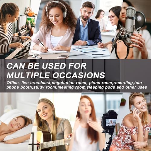 Office Pod Booth with Audio Privacy - Portable Sound Booth Includes Diamond Shaped Frame Design,Separate Room with Light,Fans, USB Port for Antrum Mastoideum Conference Room(85.51IN) - Image 7