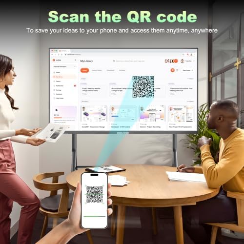 COOLHOOD 65" Smart Board, 4K UHD Touchscreen Interactive Digital Whiteboard Display, Electronic All-in-One Computer for Classroom Office Home Business w/Open App Ecosystem (Board & Wall Mount Only) - Image 5