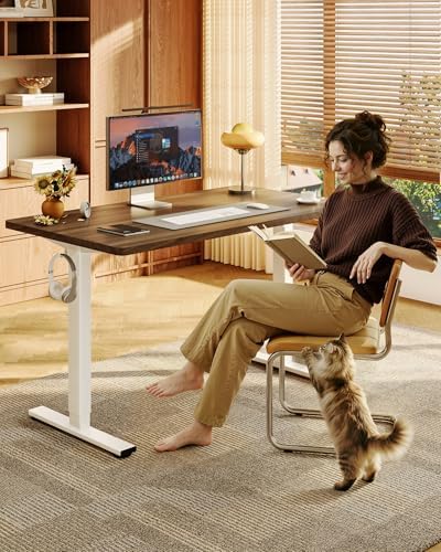 FLEXISPOT EN1 48"x24" One-Piece Standing Desk, Black Walnut - Image 2
