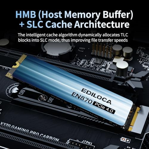 Ediloca 2TB SSD NVMe M.2 2280 PCIe Gen4 x4 Internal Solid State Drive, 2TB NVME SSD Read Speed up to 7400MB/s, Dynamic SLC Cache, Compatible with PS5, Gaming PC, and Laptop(EN870) - Image 7