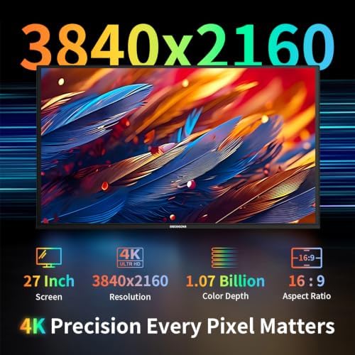 Deco Gear 27" 4K UHD QD-OLED Gaming Monitor, 240Hz, 0.03ms GTG, 3840x2160 - Image 4