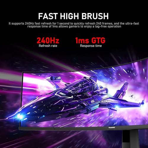 Gawfolk 45 inch Ultra-Wide Curved Gaming 240Hz PC Monitor, DQHD Screen - Image 3
