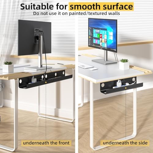 Yecaye 2 Pack Cable Management Under Desk, 31.5 in, Black - Image 5