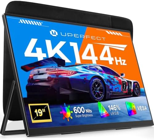 UPERFECT 19" 4K 144Hz Portable Monitor, 600 Nits 146% sRGB Gaming Monitor by UPERFECT