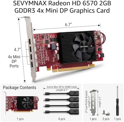HD 6570 2GB DDR3 Low Profile Graphics Card 4 Mini DP Multi Monitor - Image 5