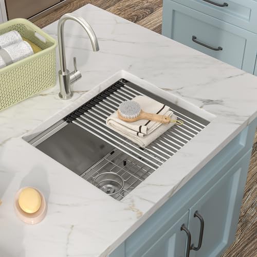 21"x18" Undermount Laundry Utility Sink Workstation - Image 4