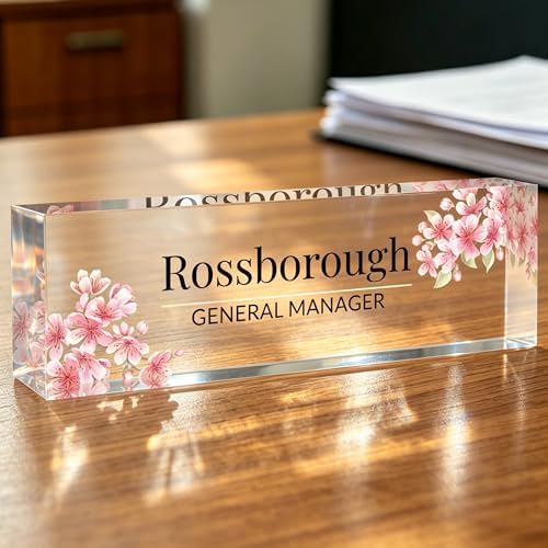 Custom Name Plate for Desk, Desk Name Plate Personalized, Acrylic Desktop Ornament, Stylish Office Decor, Appreciation Present for Boss, Social Worker, Teacher, Nurse, Employee by Unknown
