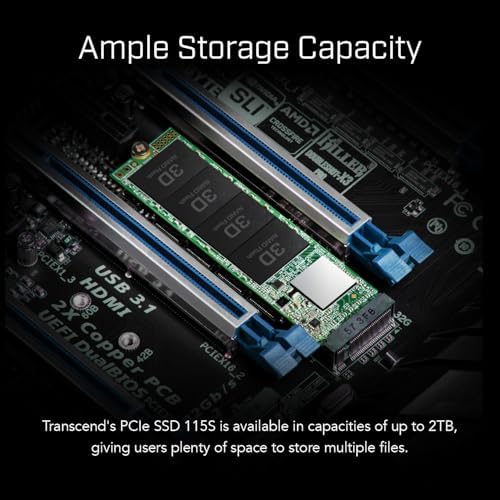 Transcend 500GB MTE115S PCIe 3.0 M.2 2280 SSD, 3000MB/s, Low Power - Image 5