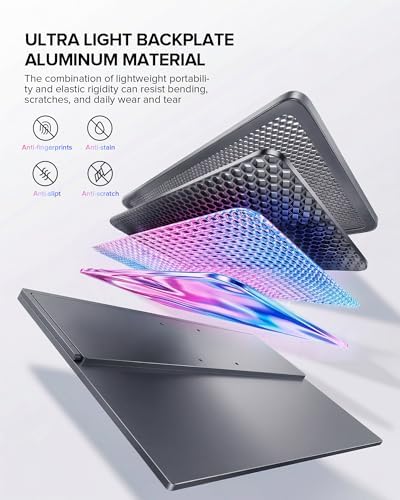 UPERFECT Portable Monitor 4K 60Hz 18.5", 145% sRGB QLED Laptop Monitor - Image 5