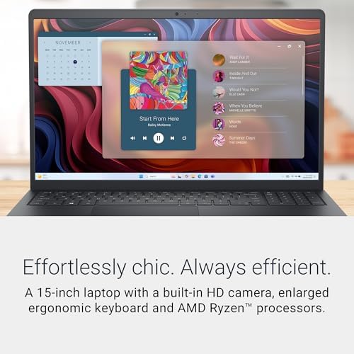 Dell 15.6 Laptop, AMD Ryzen 5 7520U with Radeon 610M, Windows 11 Home - Image 2