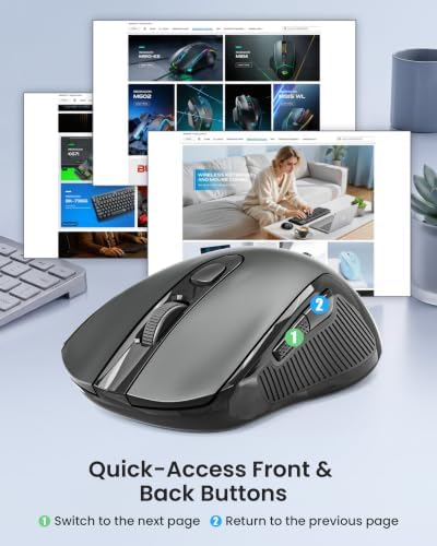 Redragon Wireless Mouse - BT& 2.4GHz Dual Mode - Max 4000 DPI - 6 Buttons - 18 Months Battery - No Wires - Smooth Tracking - Quiet Silent Portable Optical Computer Mouse for Laptop, PC, Windows, Mac - Image 5