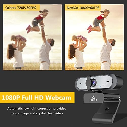 NexiGo N660P 1080P 60FPS Webcam with Software Control, Dual Microphone & Cover, Autofocus, HD USB Computer Web Camera, for OBS/Gaming/Zoom/Skype/FaceTime/Teams/Twitch (Renewed) - Image 2