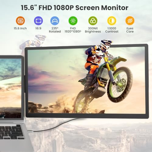 15.6" Laptop Screen Extender, Detachable Multi-Mode Triple Monitor Extender - Image 2