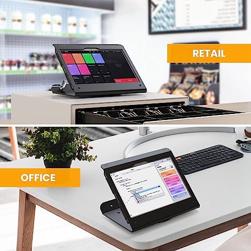 Tablet Stands Compatible with 11" Samsung Galaxy Tab A11+, Tab A9+, Heavy Duty Steel with 360° Swivel Base, Include Anti-Theft Cable Lock - BSC102BJ - Image 2