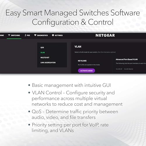 NETGEAR 5 Port PoE Gigabit Ethernet Easy Smart Managed Switch (GS305EP) - Image 3