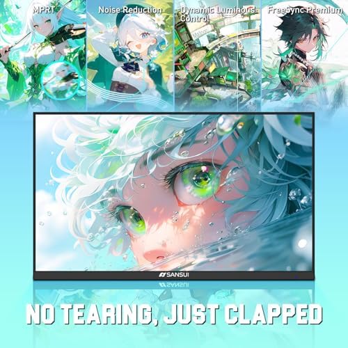 SANSUI Gaming Monitor 27" 1440P 200Hz 180Hz WQHD 2560×1440-AMD FreeSync 1ms DCI-P3 95% Fast IPS Computer Monitor,Height Adjustable Vertical/Horizontal Rotating, 2×DisplayPort/HDMI 丨HDR丨Low Motion Blur - Image 5