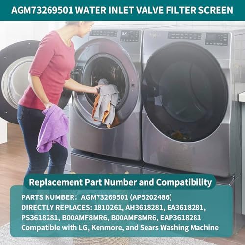 8 Pack AGM73269501 Washer Water Inlet Valve Filter Screen - Image 5