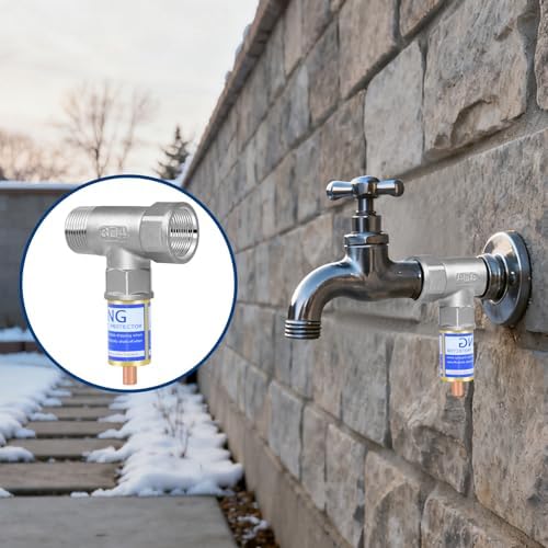 1 Set T-Type Outdoor Faucet Freeze Protector, Metal Spigot Covers with Tape - Image 7