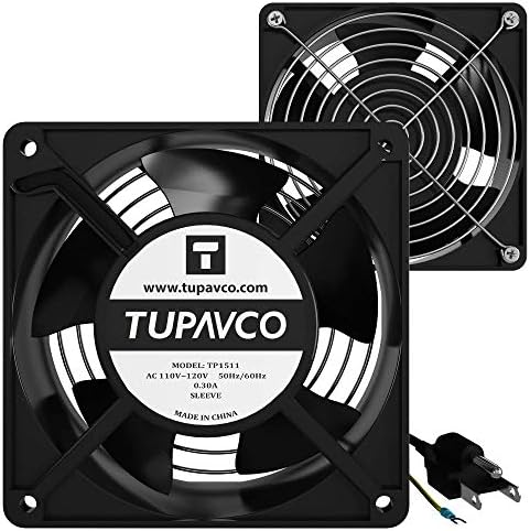 Network Cabinet Fan (2pc Kit) Pair of 120mm 4in Fans 110V - Tupavco TP1511 by TupavcoLLC