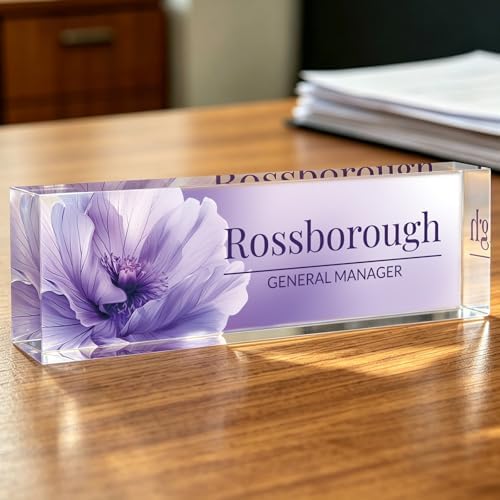 Custom Name Plate for Desk, Desk Name Plate Personalized, Acrylic Desktop Ornament, Stylish Office Decor, Appreciation Present for Boss, Social Worker, Teacher, Nurse, Employee by Unknown
