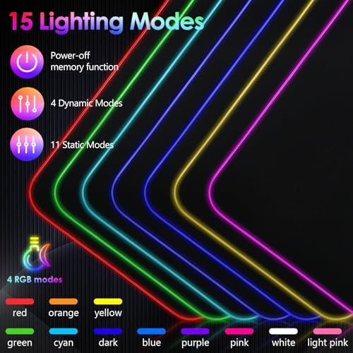 RGB Gaming Mouse Pad, Wireless Charging Mousepad, Mouse Mat - Image 3