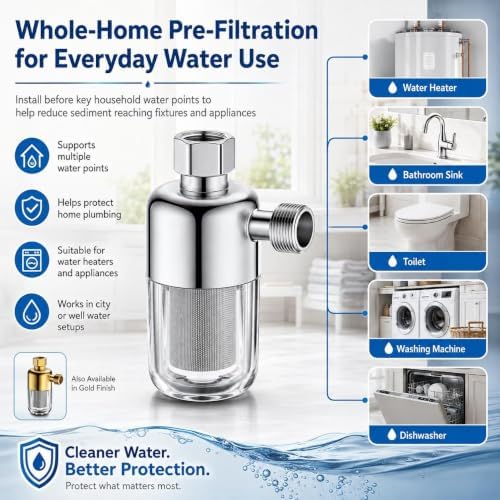 40‑Micron Stainless‑Steel Whole House Water Filter, Spin Down Sediment - Image 3