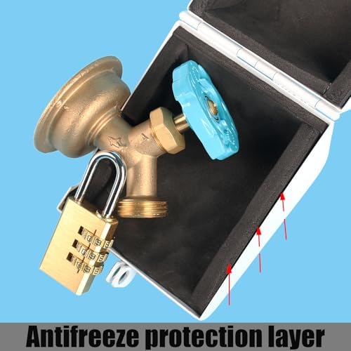 Outdoor Faucet Iock System - Insulated Faucet Iock and Garden Hose Bib Iock Cover, Made of Steel- Prevents Water Theft and Stops Unauthorized Use, Easy to Install White - Image 5