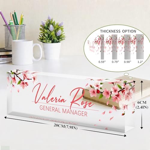Custom Name Plate for Desk, Acrylic Desk Name Plate Personalized, Employee Appreciation Gifts, Office Desk Accessories for Woman Teacher Nurse, Coworker Gifts for Manager Assistant - Image 4